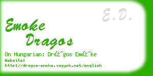emoke dragos business card